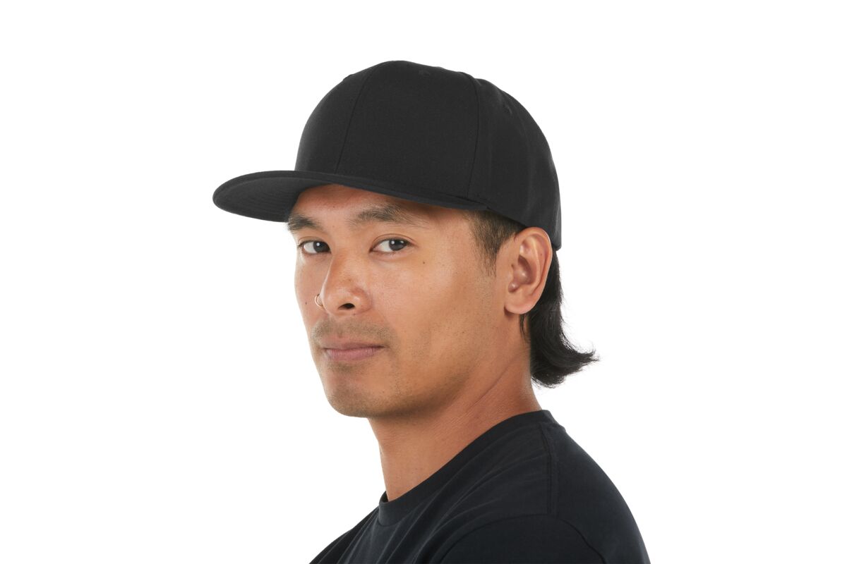 recycled-poly-classic-6-panel-hat-o2 WebPDP-HAT001002_Recycled_Poly_Classic_6Panel_Hat_Black_Studio_Harper_Studios_0723_Side_3__HAT001002OS.jpg