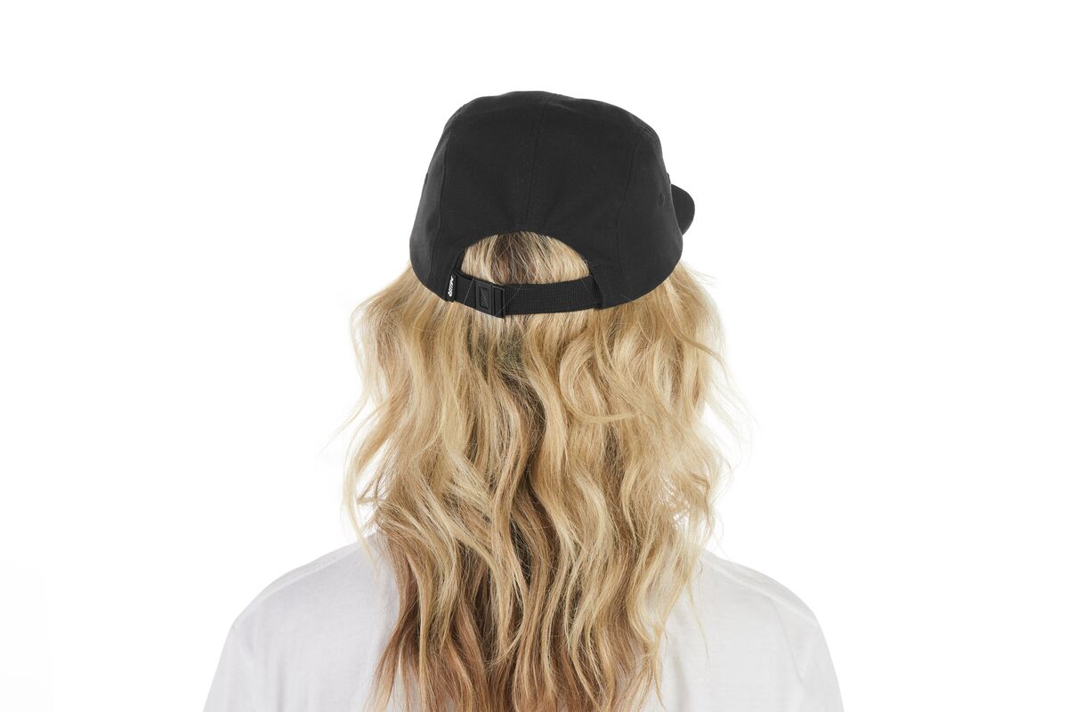 recycled-poly-flat-brim-5-panel-hat-c5 WebPDP-HAT003002_Recycled_Poly_Flat_Brim_5Panel_Hat_Black_Studio_Harper_Studios_0723_Back__HAT003002OS.jpg