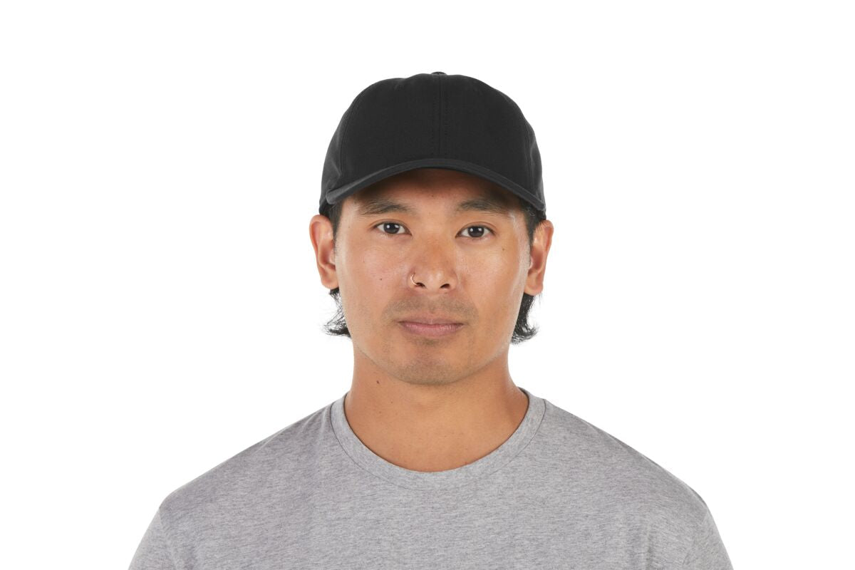 recycled-poly-dad-hat-f7 WebPDP-HAT004002_Recycled_Poly_Dad_Hat_Black_Studio_Harper_Studios_0723_Front__HAT004002OS.jpg
